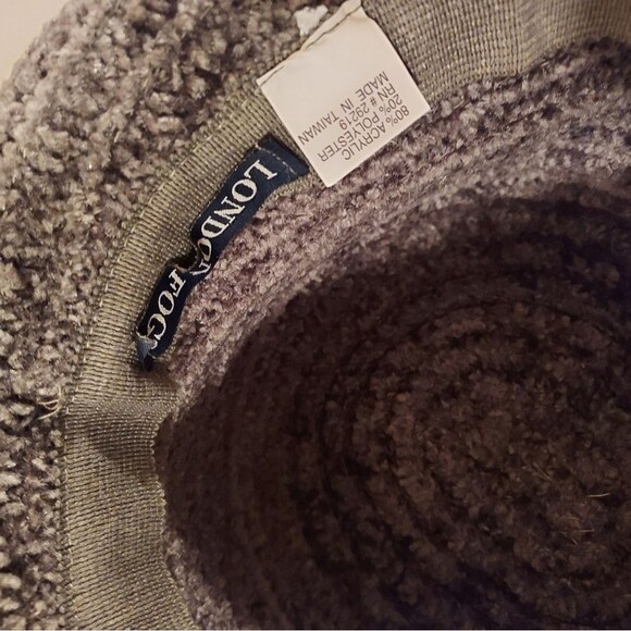 London Fog Woven Knit Bowler Hat Moss Green Size M Vintage - Picture 6 of 13